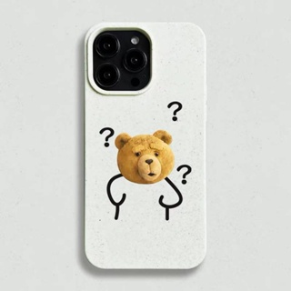 Teddy Bear Phone Case Apple 14 All-Inclusive Drop-Resistant 14pro Degradable Apple 13 Couple Phone Case Soft Case 7G3e