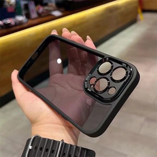 Ốp Điện Thoại iPhone 14 13 12 Pro max 14 plus PC case ốp lưng điện thoại iphone 14 13 12 promax Cứng Viền Silicon Dẻo Trong Suốt Đơn Giản Sang Trọng Chống Sốc Cho ốp lưng iP 12 13 14 Pro max