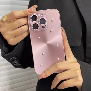 Ốp Điện Thoại Ngọc Trai Trắng Sang Trọng Chống Sốc Cho iPhone 14 Pro Max 11 12 13 Pro Max 14 Plus
