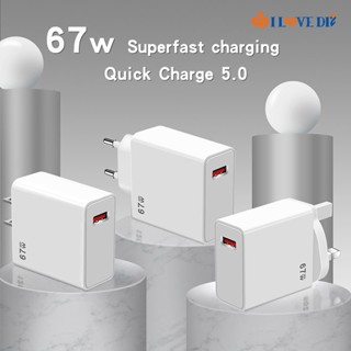Củ Sạc Nhanh 67W Phích Cắm EU / UK / US Chuyên Dụng Cho Điện Thoại / Máy Tính Bảng Xiaomi