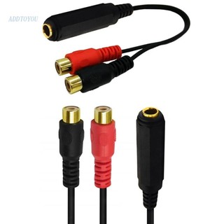 Cáp Tín Hiệu Famale 1 / 4 "Cái Sang 2Rca 7.87in