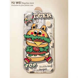 Cartoon Rabbit Ears Graffiti Hamburger Apple 14 Phone Case Iphone13/12/11pro Drop-Resistant XS/XR Soft 8P JkAw