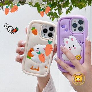 Ốp Điện Thoại Silicon Mềm Hình Thỏ Hoa 3D Dễ Thương Cho OPPO A1 Pro 5G A78 A58 5G A16 A16S A97 A56 A55 5G A55S 5G A54S