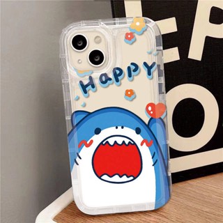 Cartoon Shark Iphone13 Phone Case Apple 14promax/12/11 Drop-Resistant Soft Case X/Xr/7/8plus cyOe