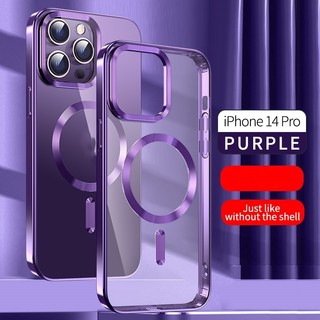 Ốp Điện Thoại Trong Suốt Chống Sốc Mạ Điện Từ Tính Cho IPhone 14 13 12 11 Pro MAX