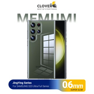 Ốp Lưng Trong Suốt Chống Ố Vàng Memumi Glitter Siêu Mỏng Nhẹ Bảo Vệ Camera Chống Trầy Xước Cho Samsung S23 Ultra Cloverb