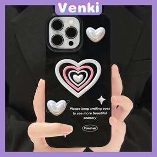 VENKI - For iPhone 11 iPhone Case Black Glossy TPU Soft Case Shockproof Protection Camera Sweet Love Compatible with iPhone 14 13 Pro max 12 Pro Max xr xs max 7Plus 8Plus