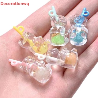 Set 5 Đồ trang trí Gấu Dạ Quang Bằng Nhựa Resin Trong Suốt Trang Trí Tiểu Cảnh Mới