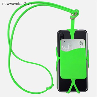[Mới] Dây Đeo Điện Thoại Bằng Silicon Có Kẹp Giữ Thẻ ID Và Thẻ Tín Dụng.