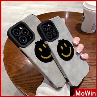Ốp lưng iPhone 14 Pro Max Ốp Lưng iPhone Màu Xám Học Sinh Miếng Dán Da Lộn Chống Sốc Bảo Vệ Vỏ Camera Mặt Cười Màu Vàng Đơn Giản Tương thích với iPhone 13 Pro max 12 Pro Max 11 xr xs max 7 8Plus