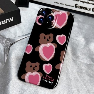 Ốp Điện Thoại In Hình Gấu Dễ Thương Cho Iphone 12 xsmax 8 11714pro 13Plus xr