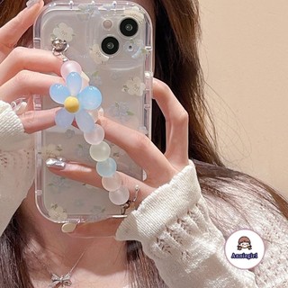 Ốp Điện Thoại TPU Mềm Họa Tiết Hoa Có Vòng Tay Cho IPhone 11 14 Pro Max Ip13 Pro Max IPhone 12
