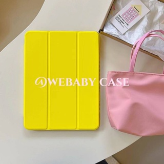 Yellow Tri-Fold Applicable Ipad Protective Case Air5 Apple Tablet 10.2 Inch 10.9 Silicone Pro11 All-Inclusive VybW