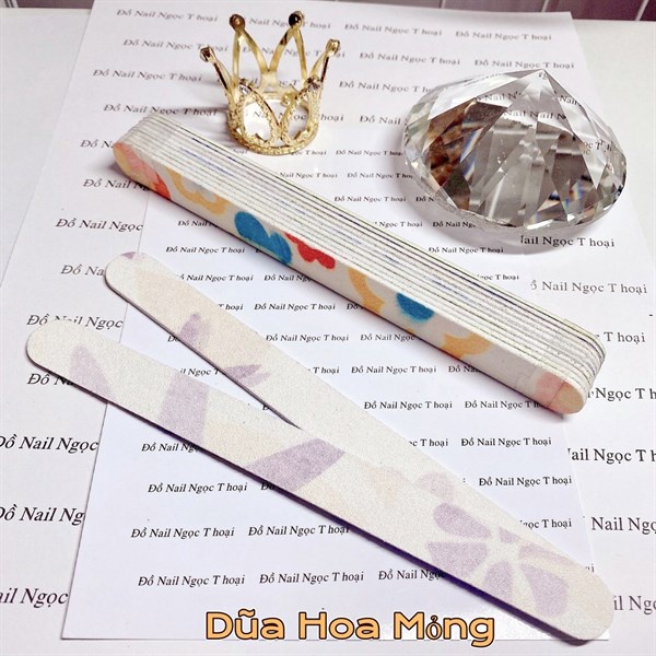 Dũa hoa mỏng dũa móng thật (Cây) học nail dụng cụ làm móng