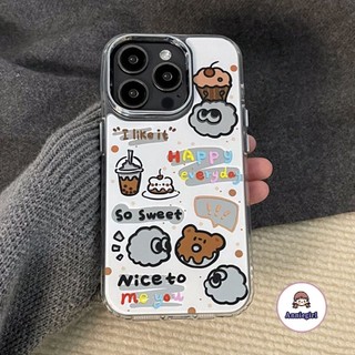 Ốp Điện Thoại TPU Mềm Chống Sốc In Hình Gấu Hoạt Hình Cho IPhone 11 14 Pro Max Ip13 12 11 Pro Max 12 Pro Max