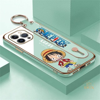 Ốp Điện Thoại Dẻo Họa Tiết Hoạt Hình One Piece Luffy Kèm Giá Đỡ Cho iPhone 14 Pro Max iPhone 14 Plus iPhone13 iPhone12 iPhone11 Xs