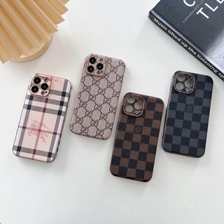 Ốp Điện Thoại Da Mạ Điện Sang Trọng Cho iPhone 14Pro Max 13promax 12 11