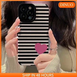 Ốp lưng iphone Ốp Điện Thoại Dẻo Họa Tiết Trái Tim Phối Kẻ Sọc Dễ Thương Cho iPhone13 / 14promax Iphone12 / 11 xr xs 7Plus