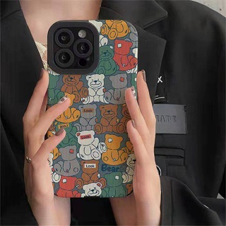 Japanese and Korean Ins Cute Puppet Bear Phone13promax Apple 12 Phone Case 11 All-Inclusive XR Couple Xs Soft 8P EFIJ