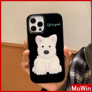 For iPhone 14 Pro Max iPhone Case Pink Glossy TPU Soft Case Shockproof Protection Camera Cute White Dog Compatible with iPhone 13 Pro max 12 Pro Max 11 xr xs max 7Plus 8Plus