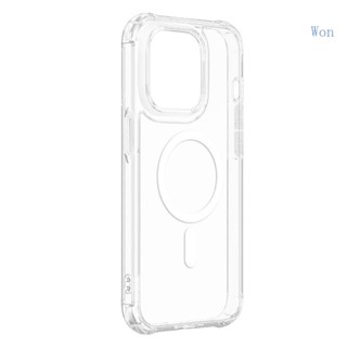 Ốp Điện Thoại Trong Suốt Từ Tính Chống Dấu Vân Tay Cho Iphone 14 14 Max 14 Pro 14 Pro Max