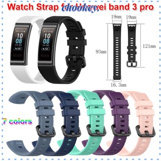 Dây Đeo Thay Thế Chất Liệu Silicon Màu Trơn Cho Huawei Band 3 / 3 Pro