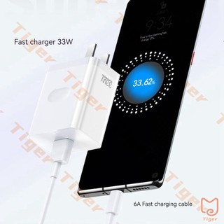Bộ Sạc Nhanh 33w + Cáp Sạc Nhanh Type C / micro usb 6A Phù Hợp Với OPPO Reno 3 Reno 3pro K3 Realme X2