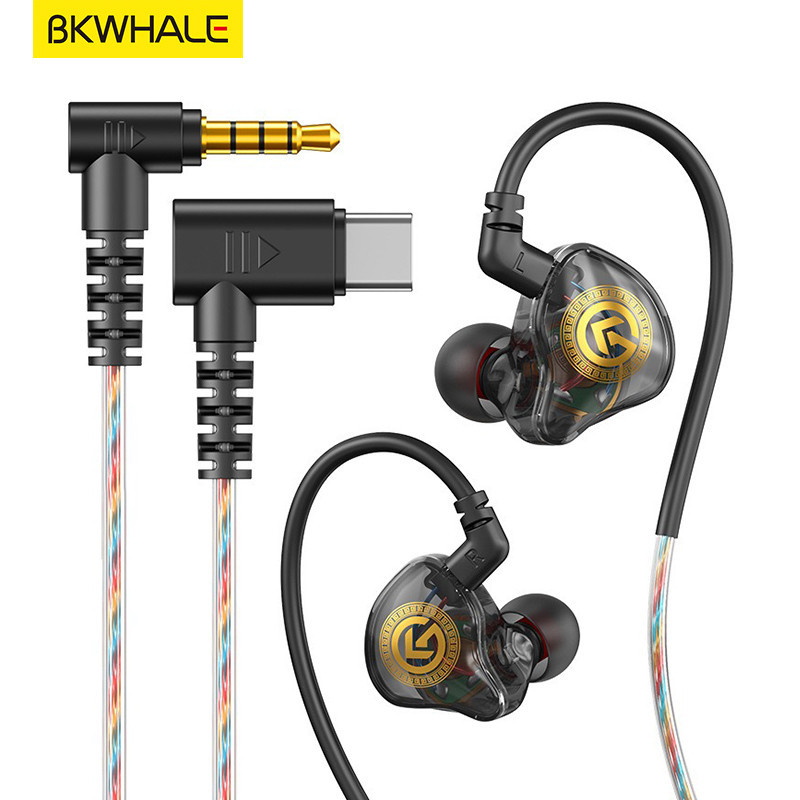 Tai nghe có dây BKWHALE 3.5mm / Type C DAC có micrô Tai nghe nhét tai Tai nghe chơi game thể thao TP55