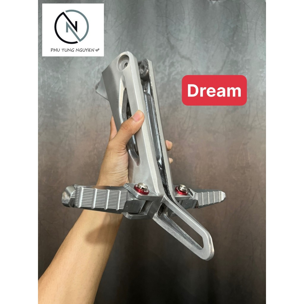 Combo Pát Gác Chân Dream TẶNG Gác Chân Nhôm TAKE KÈM CHỐT XỎ INOX, LONG ĐỀN Gắn Cho Xe Dream(MÃ06)
