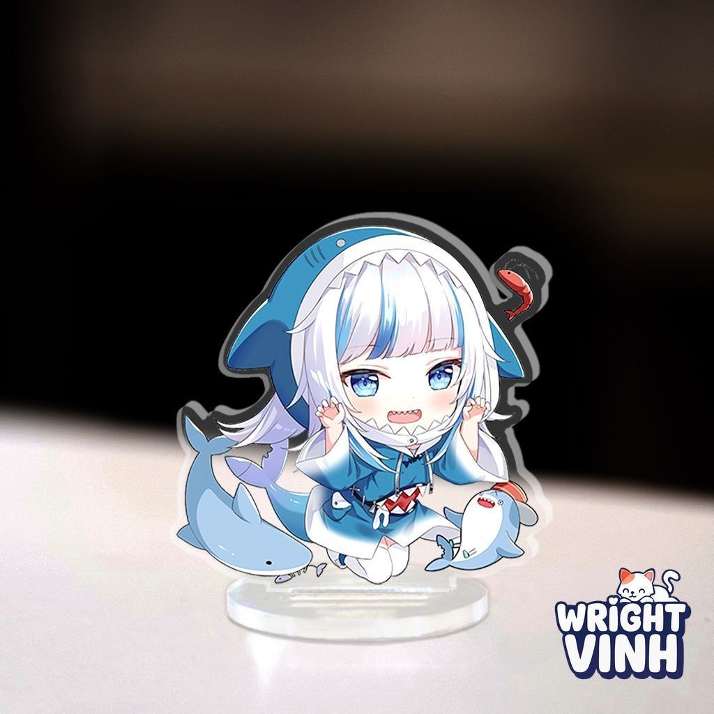 Mô hình Mini Vtuber Shoto Hololive Gawr Gura Virtual Youtuber Nhật Bản trang trí góc học tập cao 3cm WrightVinh
