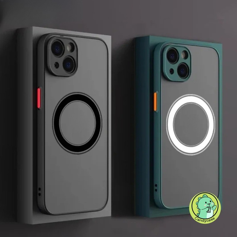 Vỏ Từ Tính Mờ Cho Vivo iQOO Z9 Z9X Z8 Z7 Z6 Lite Z5 Z3 U3 T1 T2X Z1X 5G Vỏ Sạc Không Dây Đơn Giản Màu Kẹo Vỏ Điện Thoại Acrylic Cứng