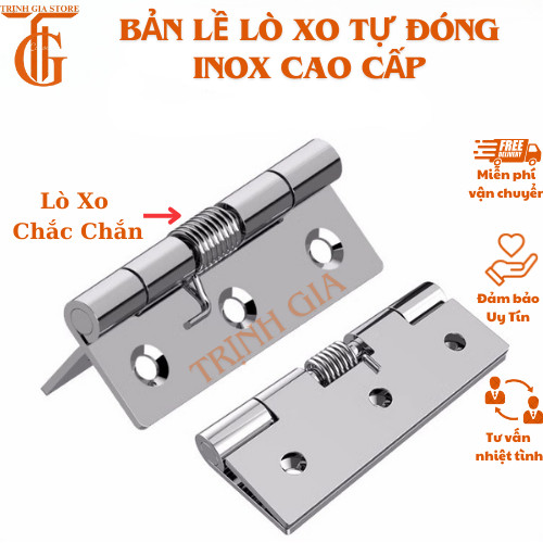 Combo Bản lề lò xo tự đóng inox cao cấp, Bản lề cửa đóng tự động