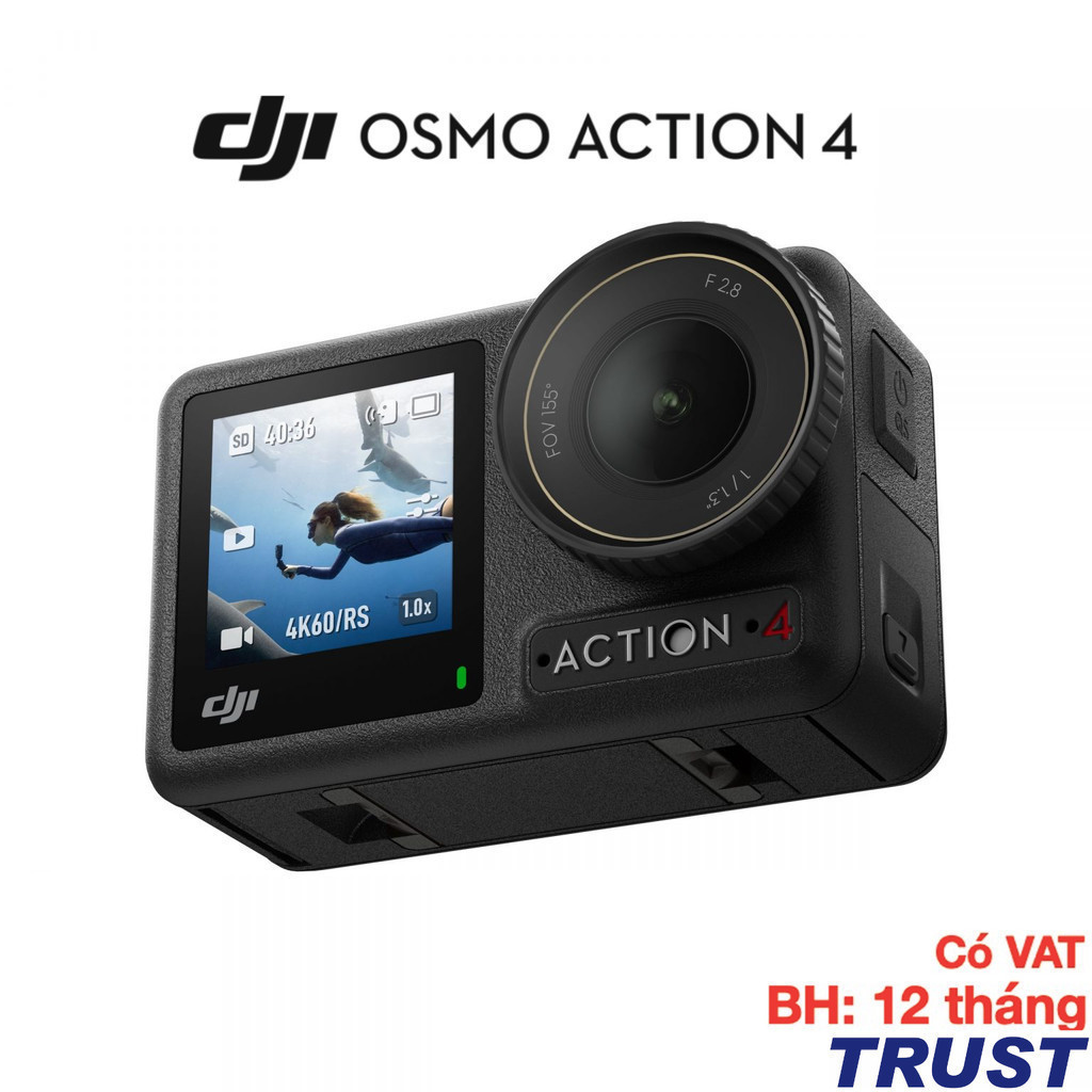 Camera hành động DJI Osmo Action 4 máy quay hành trình 4K 120fps, góc siêu rộng -