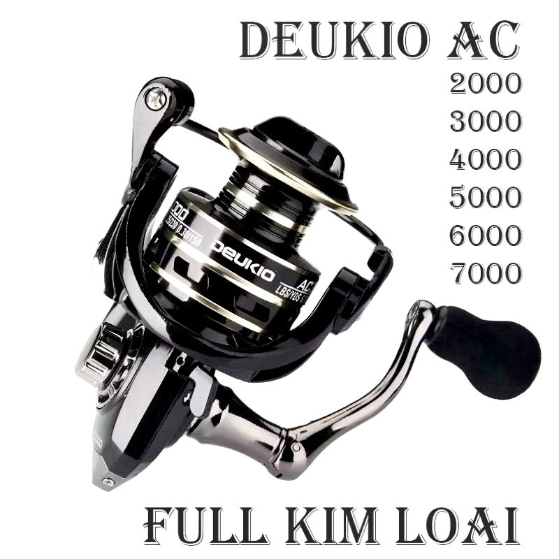 Máy Câu Cá Deukio AC 2000–7000 – Cối Kim Loại Siêu Bền, Câu Lure & Lăng Xê Cho Máy Đứng | Tuấn Fishing
