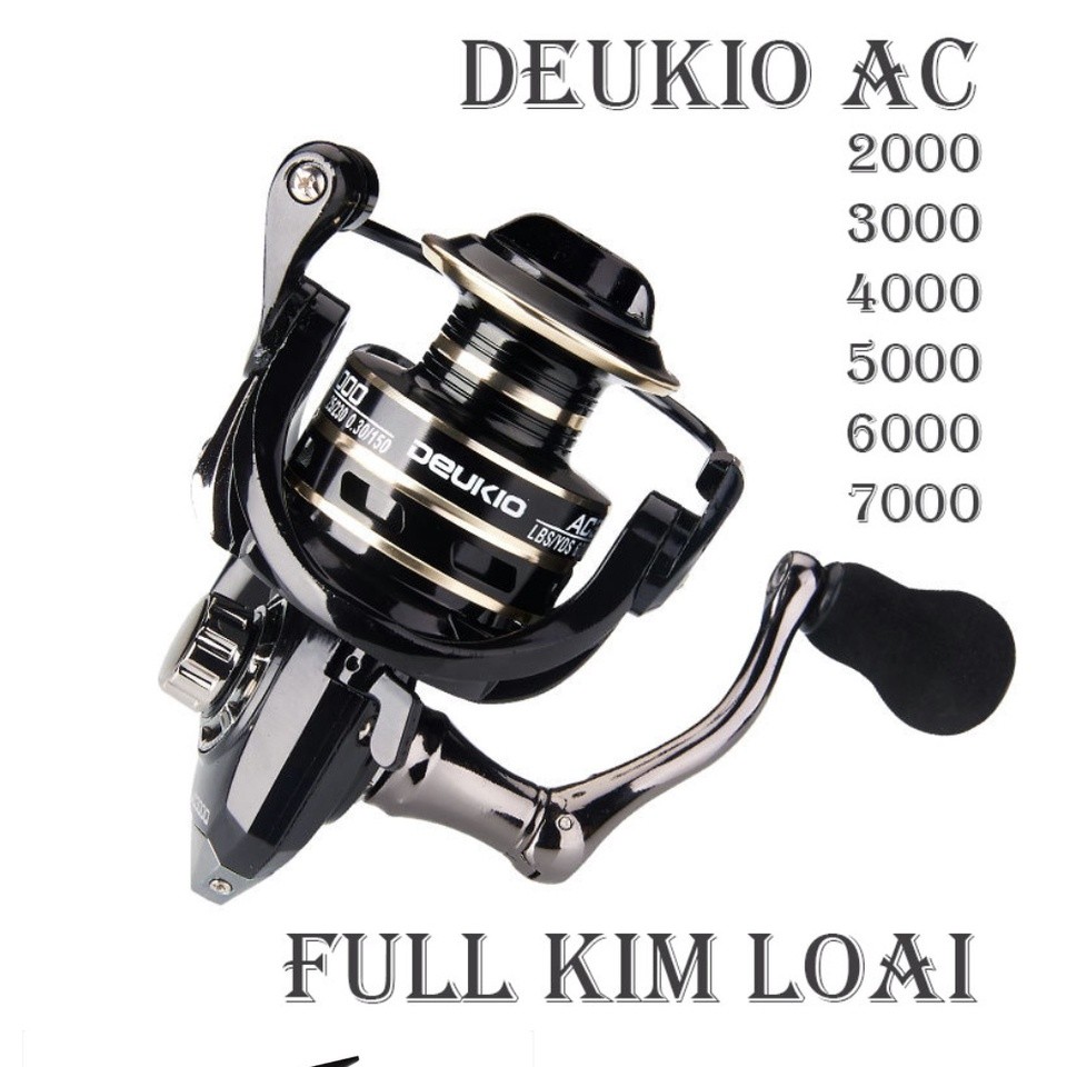 Máy Câu Cá DEUKIO AC Máy Câu Đứng Tay Kim Loại Máy Câu Cá Cao Cấp.