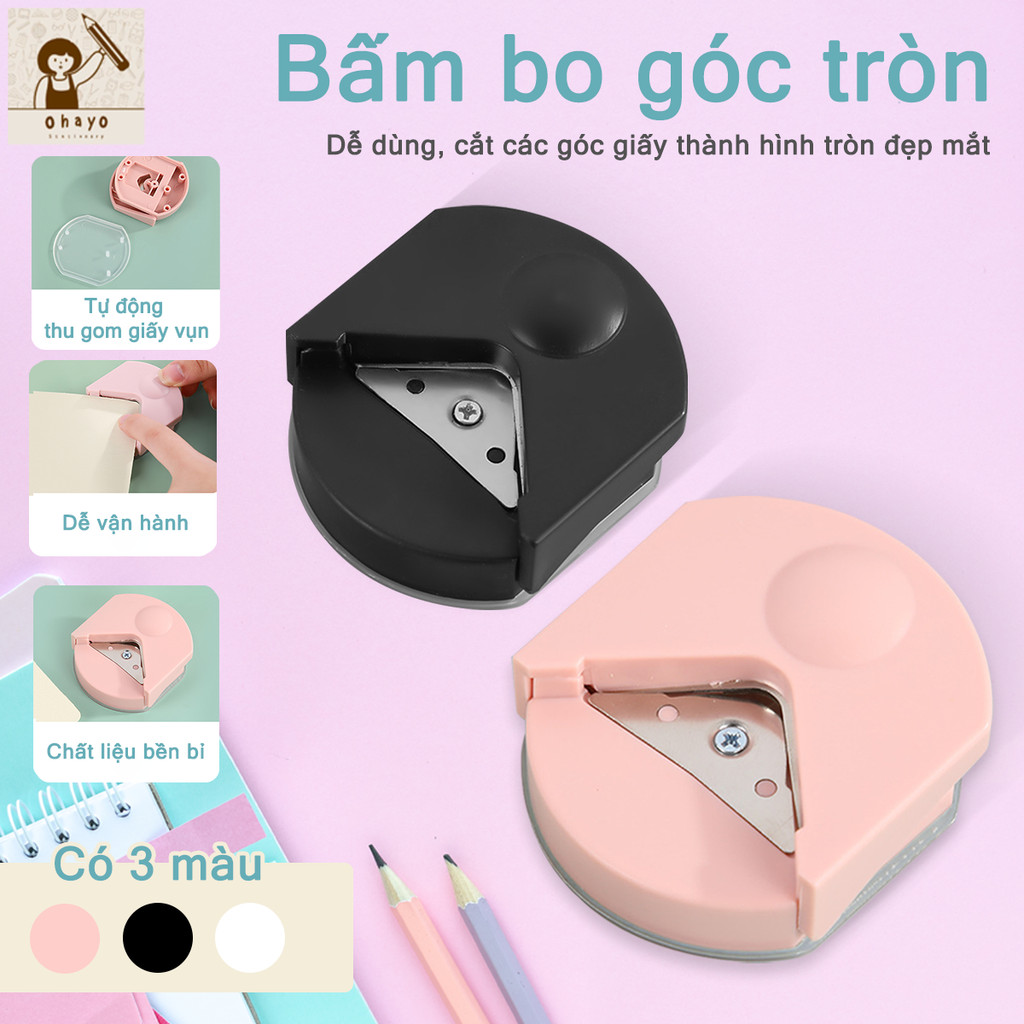 Dụng cụ cắt bo tròn góc giấy kẹp bấm cắt góc giấy mini cắt góc ảnh thẻ card làm sổ album