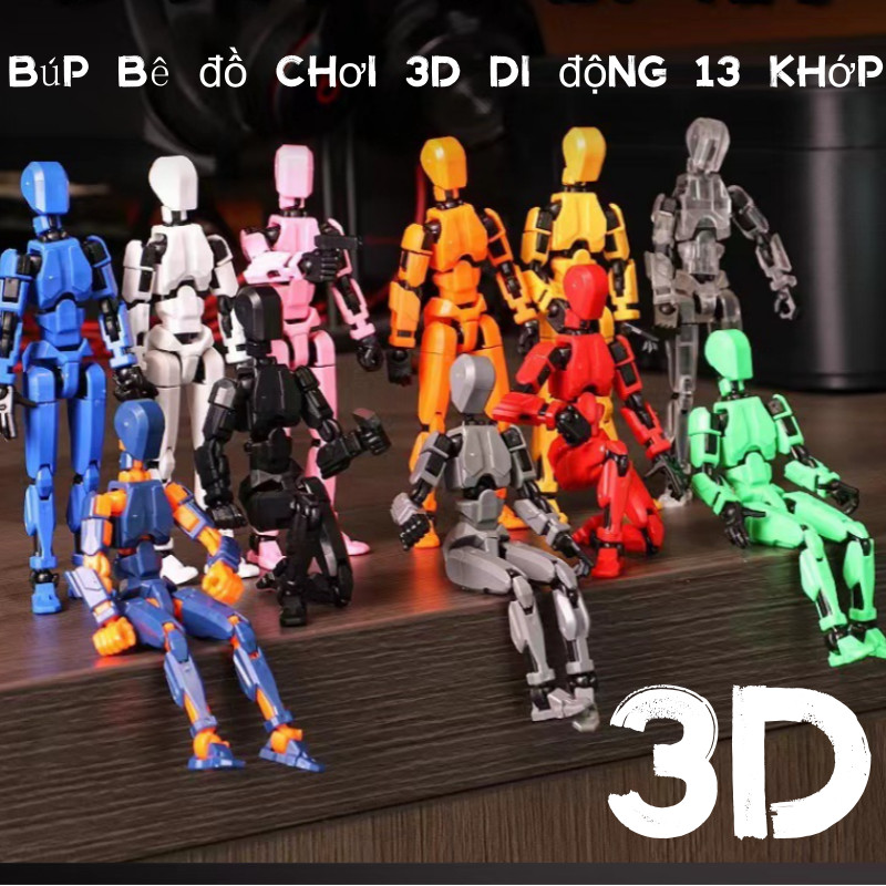 Phong Cách Mới 3D In Hình Di Động Robot Di Chuyển Được Phiên Bản Dạ Quang Đồ Chơi Có Thể Gập Lại