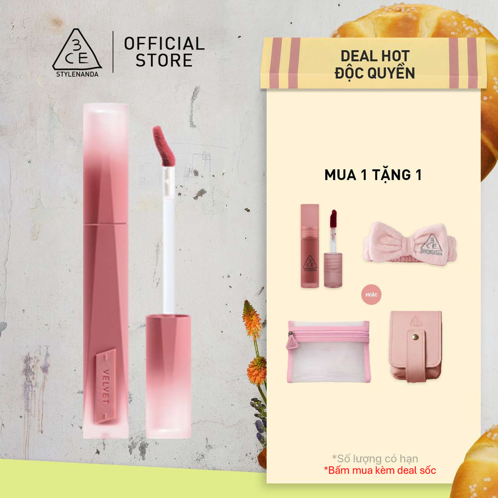Son Kem Lì Nhung Mịn 3CE Velvet Lip Tint Plush