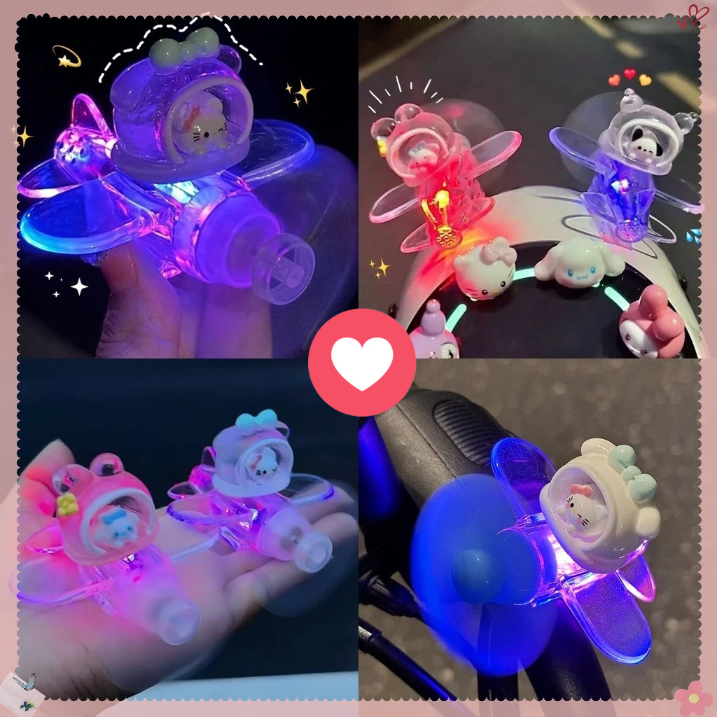 Glow Up Cartoon Máy bay Trang trí Mũ bảo hiểm/Xe hơi Đồ trang trí Đèn LED Siêu dễ thương Phụ kiện
