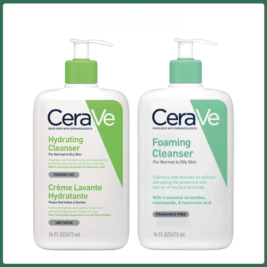Sữa Rửa Mặt Cerave Bản Pháp 236ml - 473ml Cho Da Dầu, Da Nhậy Cảm #CV05