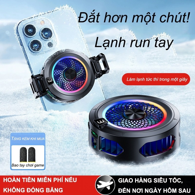 Quạt Hút Nhiệt SR05 Chính Hãng - Công Nghệ Bán Dẫn 2026, Tạo Băng Đá, Tương Thích iPhone/Android, Chống Nóng Máy