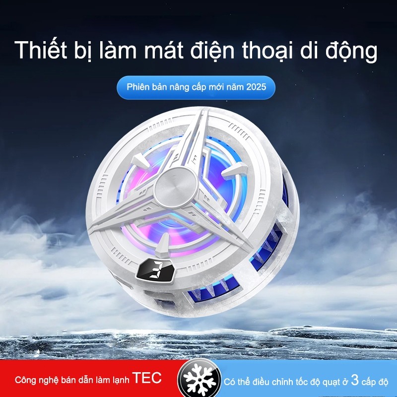 Quạt Tản Nhiệt Điện Thoại T2 - Hút Nam Châm, Làm Lạnh Bán Dẫn Siêu Tốc, Cooler Gaming Live Stream, Chống Giật Lag