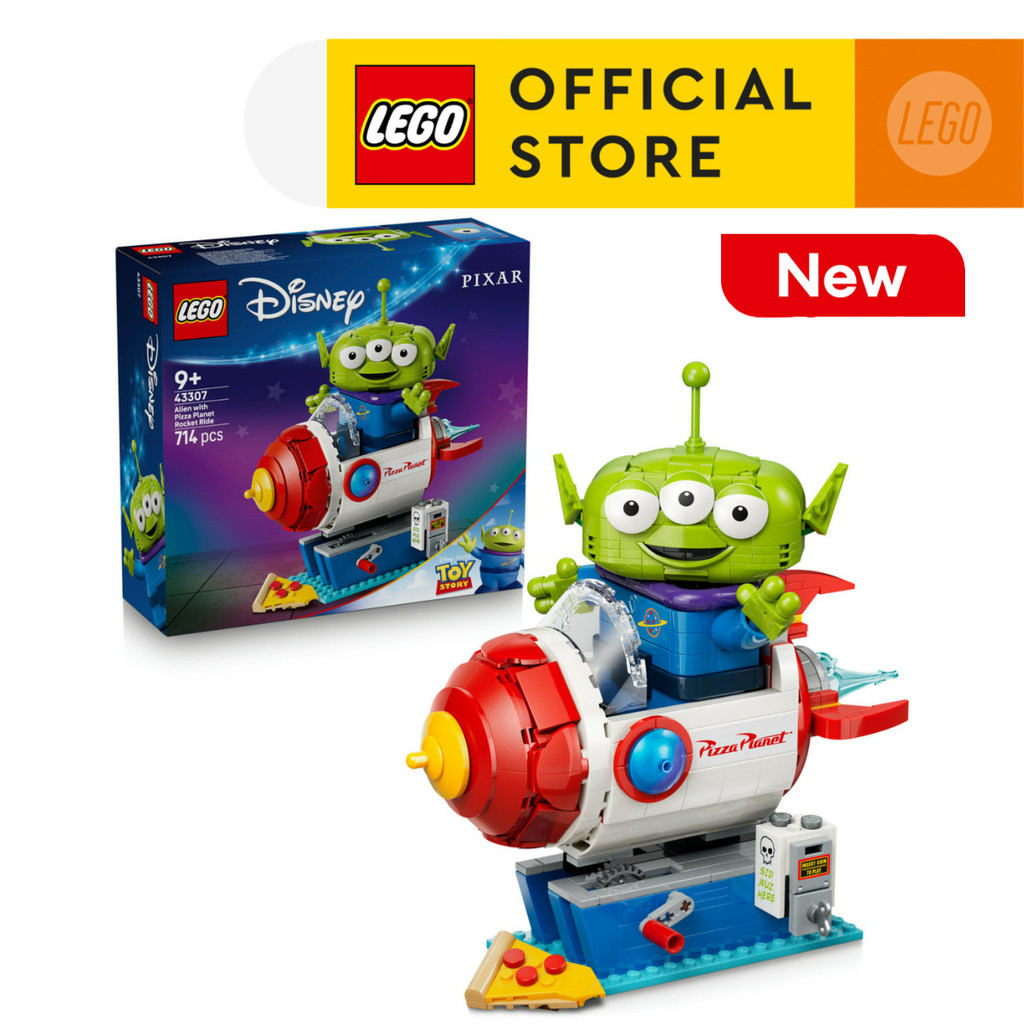 LEGO DISNEY PRINCESS 43307 Đồ Chơi Lắp Ráp Alien Và Tên Lửa Pizza Planet (714 Chi Tiết)