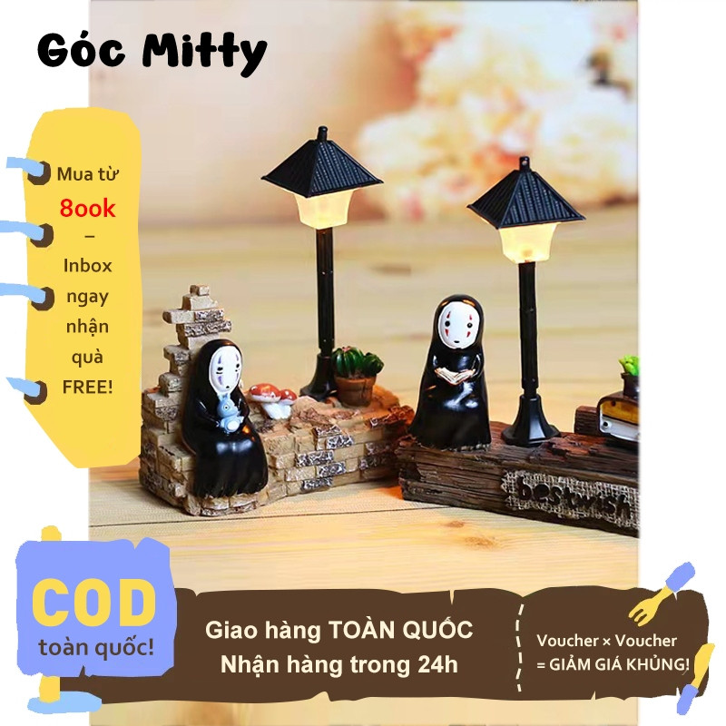 Góc Mitty✨Đèn Để Bàn Hoạt Hình Siêu Dễ Thương: No-Face, Totoro, Luffy - Đèn Ngủ Trang Trí, Quà Tặng Sinh Viên Độc Đáo Và