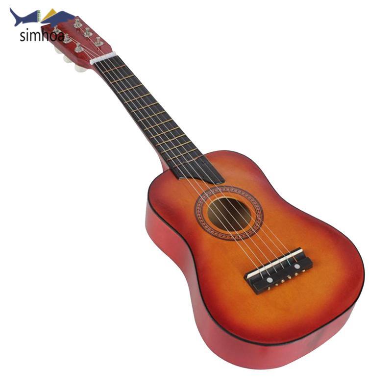 Simhoa Đàn Guitar Acoustic 25 inch Nhạc Cụ Giáo Dục Học Tập Đồ Chơi Thực Hành Âm Nhạc Trẻ Em Người Mới Bắt Đầu