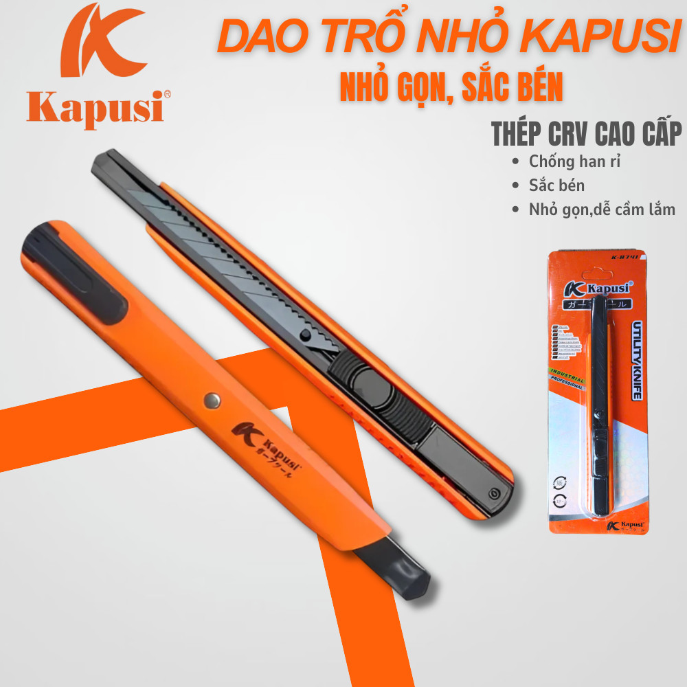 Dao Rọc Giấy Mini (Dao Trổ) Kapusi K-8741 – Nhỏ Gọn, Cắt Sắc Ngọt
