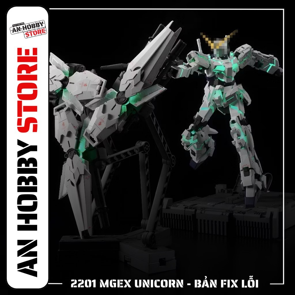 [HÀNG SẴN] BẢN FIX LỖI - MÔ HÌNH LẮP RÁP 2201 MGEX UNICORN + LED (FULL PHỤ KIỆN + BASE)