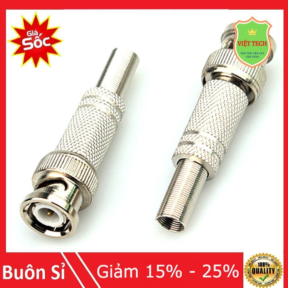 {Combo 2chiếc} Jack bnc lò xo cho camera