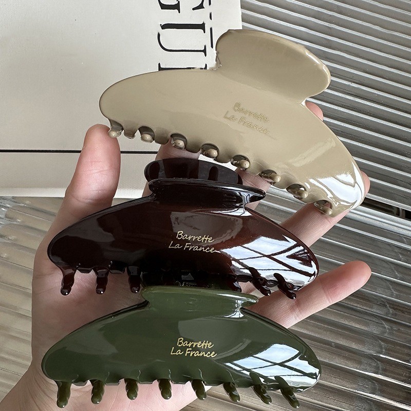 Kẹp tóc màu nâu sô cô la 10,5cm mới Kẹp phụ kiện dành cho nữ