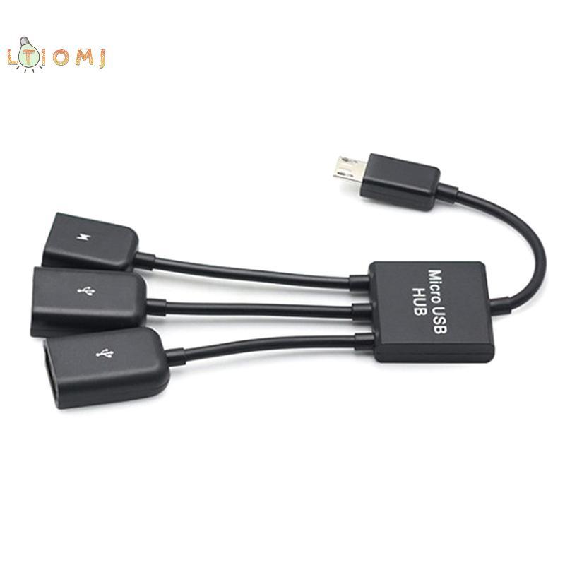 [LTIOMJ] Cáp chuyển đổi Micro USB 3 In1 Micro USB Nam sang USB Nữ Bộ chuyển đổi USB Hub cho máy tính bảng điện thoại thông minh 3 cổng [Hot]
